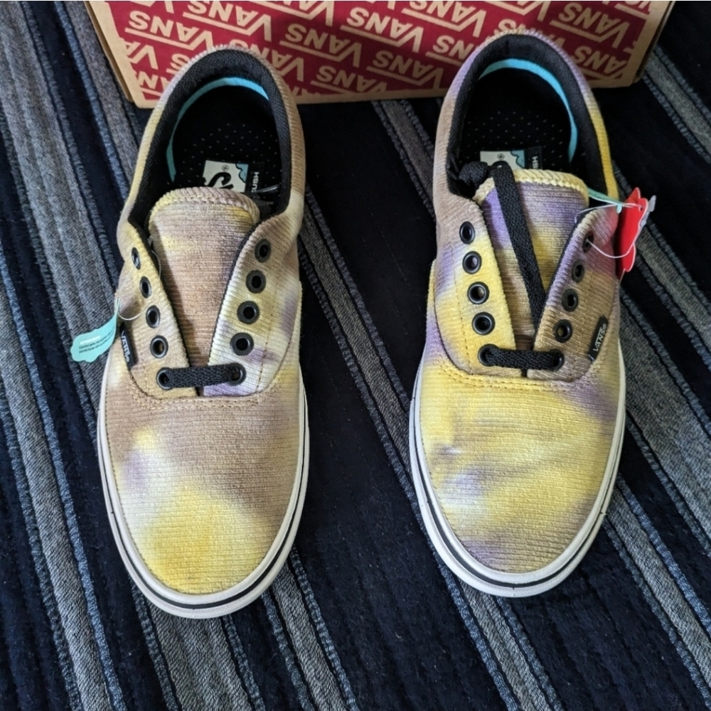 Vans Comfycush Era Women Blotched Purple and Yellow Velvet VNOA392QD 042025 - Picture 3 of 10